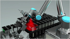 库崎自动化硬件装配机器人设备组装动画，通过3D动画的演示，将库崎机器人的灵活性和精准性进行了高度展现